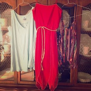 Lot of 3 Size Large Women’s Tops Boho Red Teal